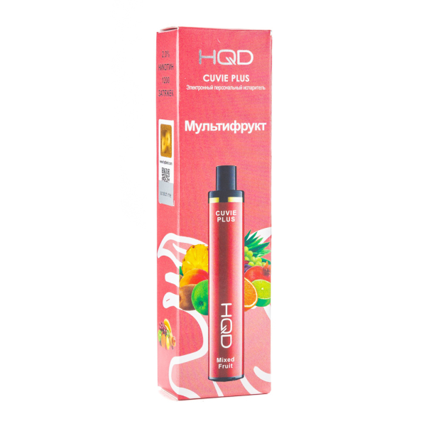 Одноразовая электронная сигарета HQD Cuvie Plus Mix Fruit (Мультифрукт) 1200 затяжек в Ростове-на-Дону