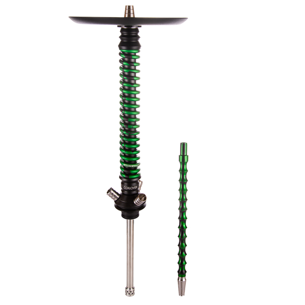 Кальян Mamay Customs Coilover Большой  Черный Зелёный Сплеш в Ростове-на-Дону