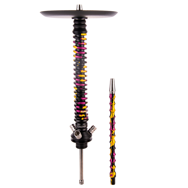 Кальян Mamay Customs Coilover Большой   Чёрный Пурпурный/золотой Камуфляж в Ростове-на-Дону