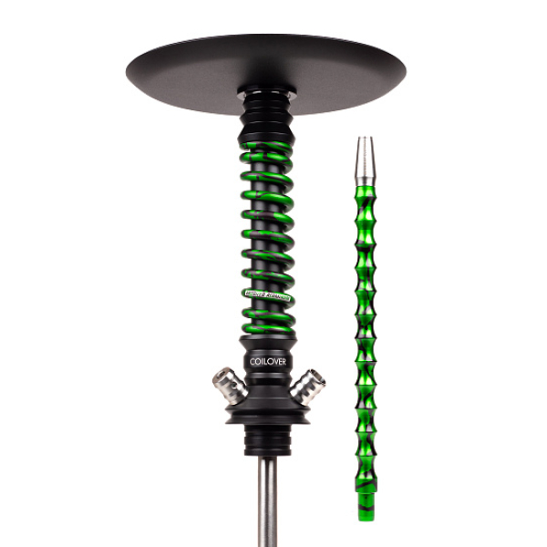 Кальян Mamay Customs Coilovers Mini Anod Черный Матовый Green Splash в Ростове-на-Дону