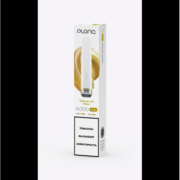Электронка Plonq Plus Pro 4000 Черный Чай Юдзу 4000 затяжек в Ростове-на-Дону