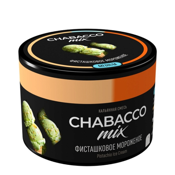 Бестабачная смесь Chabacco Mix Pistachio Ice Cream Фисташковое Мороженое Medium 40 грамм в Ростове-на-Дону